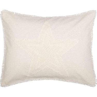 Burlap Antique White Star Standard Sham 21x27 VHC Brands - The Fox Decor